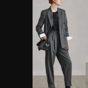 Ann Freedberg Vintage Houndstooth Wool Trousers